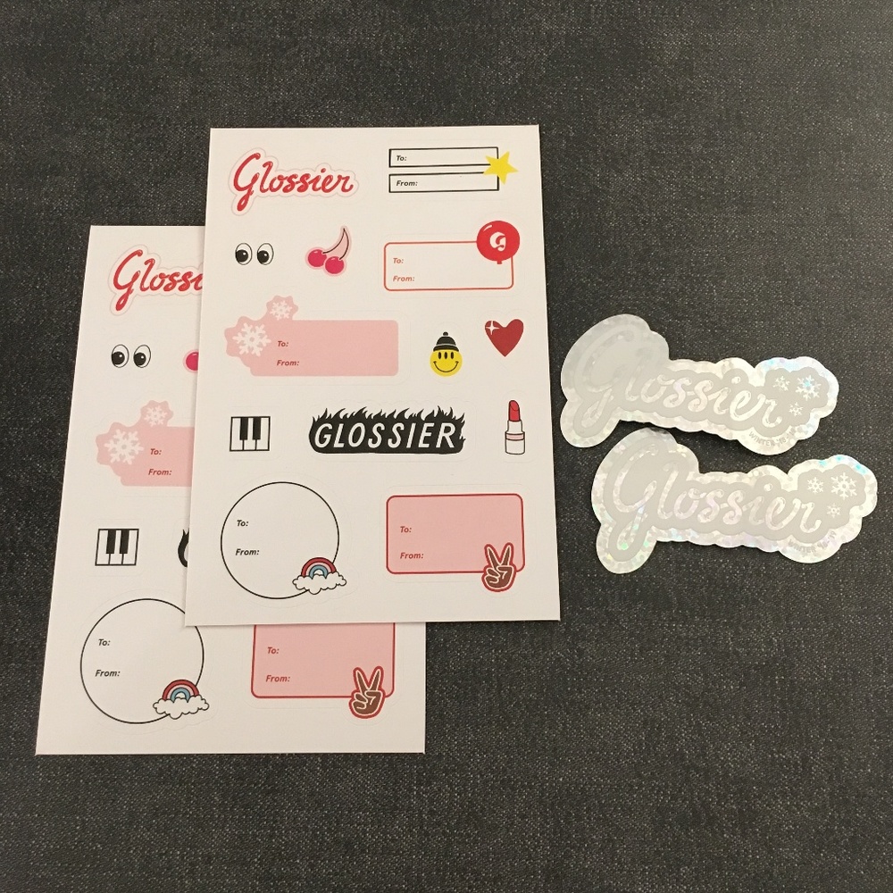 [NWT] Glossier Holiday Gift Tag Stickers